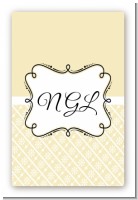 Modern Thatch Cream - Personalized Everyday Party Large Rectangle Sticker/Labels