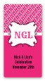 Modern Thatch Fuschia - Personalized Everyday Party Rectangle Sticker/Labels thumbnail