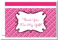 Modern Thatch Fuschia - Personalized Everyday Party Thank You Cards