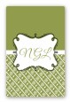 Modern Thatch Green - Personalized Everyday Party Large Rectangle Sticker/Labels thumbnail