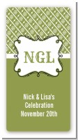 Modern Thatch Green - Personalized Everyday Party Rectangle Sticker/Labels