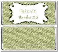 Modern Thatch Green - Personalized Everyday Party Candy Bar Wrappers