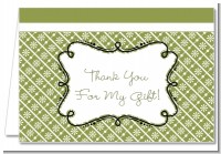 Modern Thatch Green - Personalized Everyday Party Thank You Cards