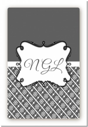Modern Thatch Grey - Personalized Everyday Party Large Rectangle Sticker/Labels