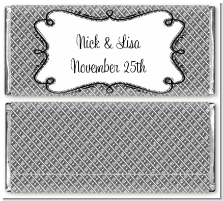 Modern Thatch Grey - Personalized Everyday Party Candy Bar Wrappers