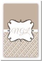 Modern Thatch Latte - Personalized Everyday Party Large Rectangle Sticker/Labels