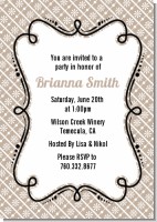 Modern Thatch Latte - Personalized Everyday Party Invitations