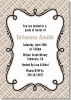 Modern Thatch Latte - Personalized Everyday Party Invitations