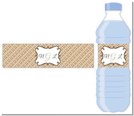 Modern Thatch Latte - Personalized Everyday Party Water Bottle Labels