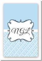 Modern Thatch Light Blue - Personalized Everyday Party Large Rectangle Sticker/Labels