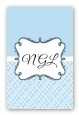 Modern Thatch Light Blue - Personalized Everyday Party Large Rectangle Sticker/Labels thumbnail