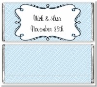 Modern Thatch Light Blue - Personalized Everyday Party Candy Bar Wrappers