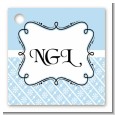 Modern Thatch Light Blue - Personalized Everyday Party Card Stock Favor Tags thumbnail