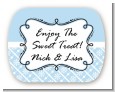 Modern Thatch Light Blue - Personalized Everyday Party Rounded Corner Stickers thumbnail