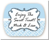 Modern Thatch Light Blue - Personalized Everyday Party Rounded Corner Stickers