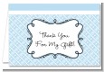 Modern Thatch Light Blue - Personalized Everyday Party Thank You Cards thumbnail