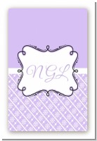 Modern Thatch Lilac - Personalized Everyday Party Large Rectangle Sticker/Labels