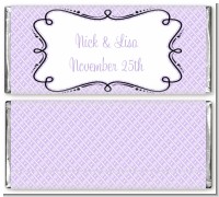 Modern Thatch Lilac - Personalized Everyday Party Candy Bar Wrappers