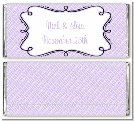 Modern Thatch Lilac - Personalized Everyday Party Candy Bar Wrappers