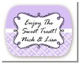 Modern Thatch Lilac - Personalized Everyday Party Rounded Corner Stickers thumbnail