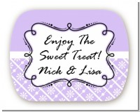 Modern Thatch Lilac - Personalized Everyday Party Rounded Corner Stickers