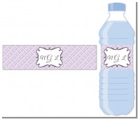 Modern Thatch Lilac - Personalized Everyday Party Water Bottle Labels