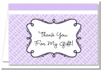 Modern Thatch Lilac - Personalized Everyday Party Thank You Cards