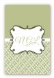 Modern Thatch Olive - Personalized Everyday Party Large Rectangle Sticker/Labels thumbnail