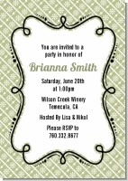 Modern Thatch Olive - Personalized Everyday Party Invitations