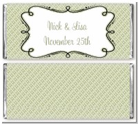 Modern Thatch Olive - Personalized Everyday Party Candy Bar Wrappers
