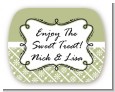 Modern Thatch Olive - Personalized Everyday Party Rounded Corner Stickers thumbnail