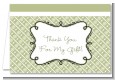 Modern Thatch Olive - Personalized Everyday Party Thank You Cards thumbnail