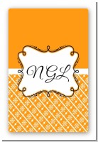 Modern Thatch Orange - Personalized Everyday Party Large Rectangle Sticker/Labels