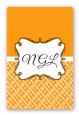 Modern Thatch Orange - Personalized Everyday Party Large Rectangle Sticker/Labels thumbnail