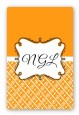 Modern Thatch Orange - Personalized Everyday Party Large Rectangle Sticker/Labels thumbnail