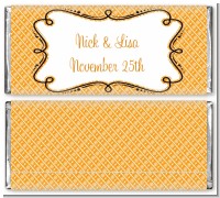 Modern Thatch Orange - Personalized Everyday Party Candy Bar Wrappers