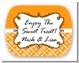Modern Thatch Orange - Personalized Everyday Party Rounded Corner Stickers thumbnail