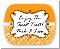 Modern Thatch Orange - Personalized Everyday Party Rounded Corner Stickers