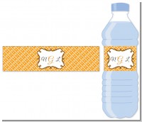 Modern Thatch Orange - Personalized Everyday Party Water Bottle Labels