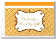 Modern Thatch Orange - Personalized Everyday Party Thank You Cards thumbnail