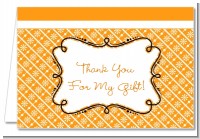 Modern Thatch Orange - Personalized Everyday Party Thank You Cards