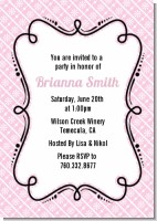 Modern Thatch Pink - Personalized Everyday Party Invitations