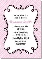 Modern Thatch Pink - Personalized Everyday Party Invitations