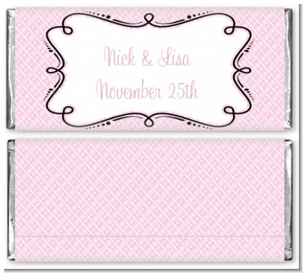 Modern Thatch Pink - Personalized Everyday Party Candy Bar Wrappers