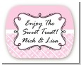 Modern Thatch Pink - Personalized Everyday Party Rounded Corner Stickers thumbnail