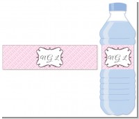 Modern Thatch Pink - Personalized Everyday Party Water Bottle Labels