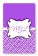 Modern Thatch Purple - Personalized Everyday Party Large Rectangle Sticker/Labels thumbnail