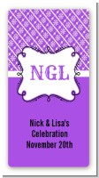 Modern Thatch Purple - Personalized Everyday Party Rectangle Sticker/Labels