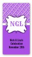 Modern Thatch Purple - Personalized Everyday Party Rectangle Sticker/Labels thumbnail