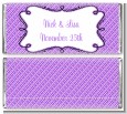 Modern Thatch Purple - Personalized Everyday Party Candy Bar Wrappers thumbnail